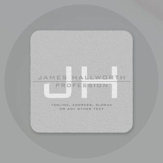 Modern Monogrammed Initials (or other text) Grey Patch