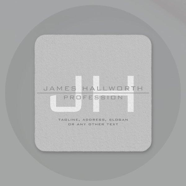 Modern Monogrammed Initials (or other text) Grey Patch