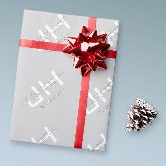Modern Monogrammed Initials (or other text) Grey Wrapping Paper