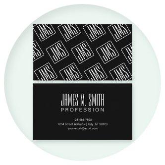 Modern Monogrammed Pattern | Black & White