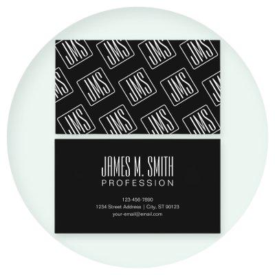 Modern Monogrammed Pattern | Black & White