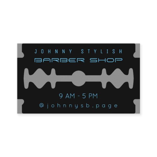 Modern monotone razor blade inspired look black