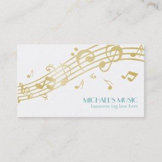 Modern Musical Business Branding Gold Music Notes
