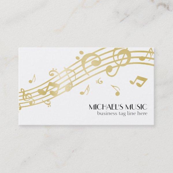 Modern Musical Business Branding Gold Music Notes