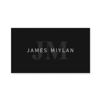 Modern Name & Monogram | Grey & Black
