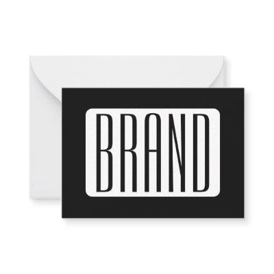 Modern Name or Editable Brand Name for Business  Note Card