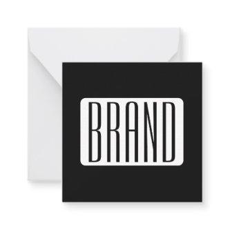Modern Name or Editable Brand Name for Business  Note Card