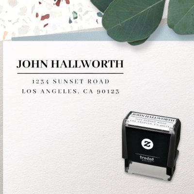 Modern Name & Return Address Self-inking Stamp