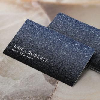 Modern Navy Blue Glitter Minimalist