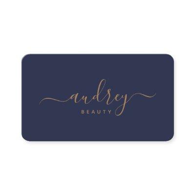 Modern Navy Blue gold Signature