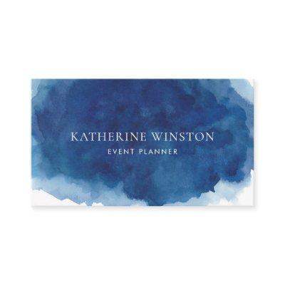 Modern Navy Blue Watercolor Splash Background