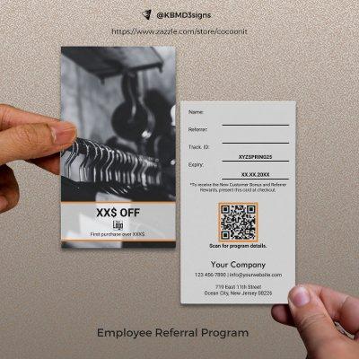 Modern New Customer Discount Employee Reward Referral Card