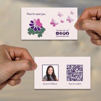 Modern Nice To Meet You Blush Connect On Social
