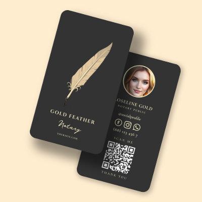 Modern Notary Public Signing Agent Black Gold