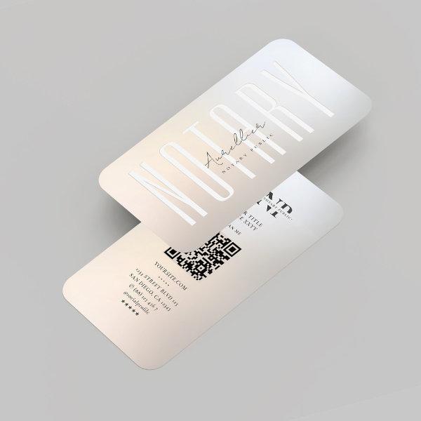 Modern Notary Public Signing Agent Gold Silver