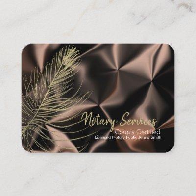 Modern Notary Services Gold Brown Pattern