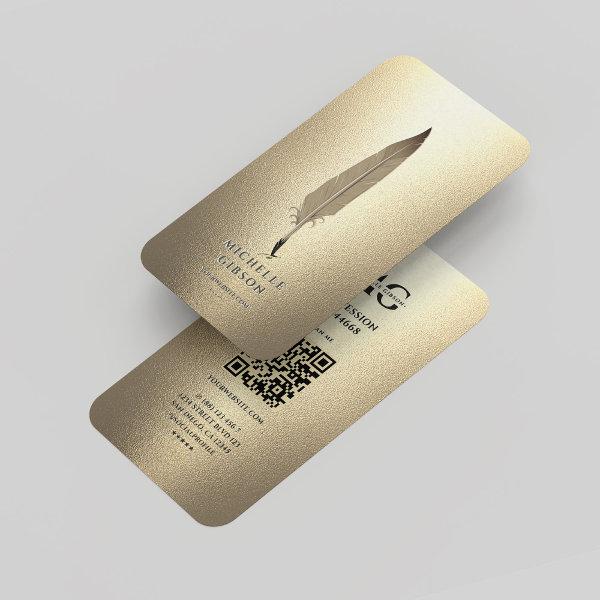 Modern Notary Signing Agent Gold Elegant Monogram