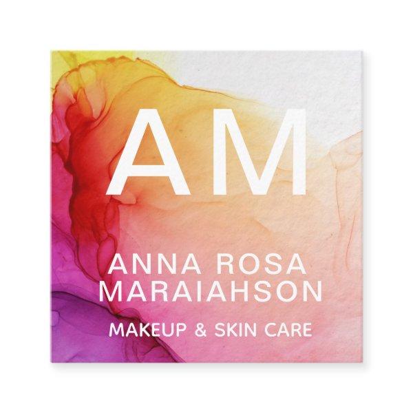 *~* Modern Ombre Abstract Artsy QR LOGO PHOTO Square