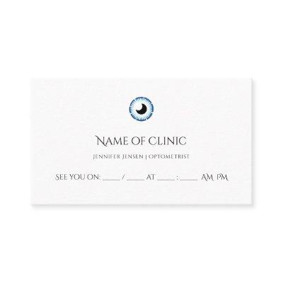 Modern Optometrist Simple Blue Eye Appointment