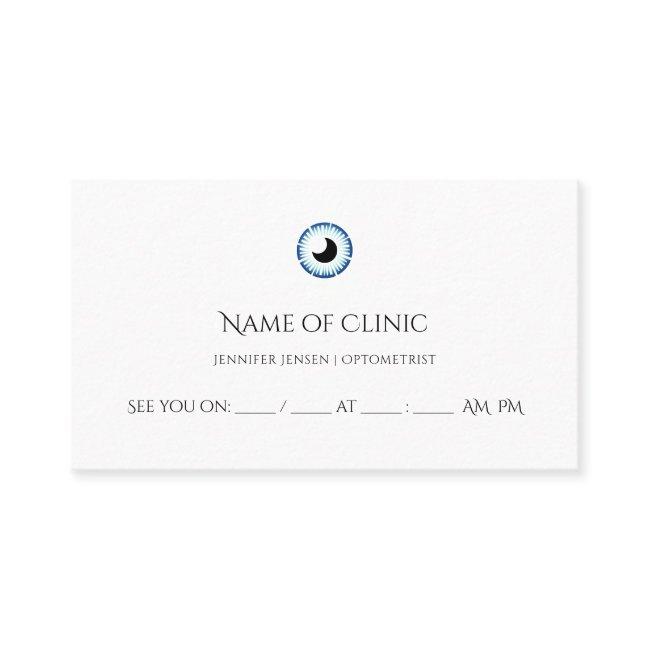 Modern Optometrist Simple Blue Eye Appointment