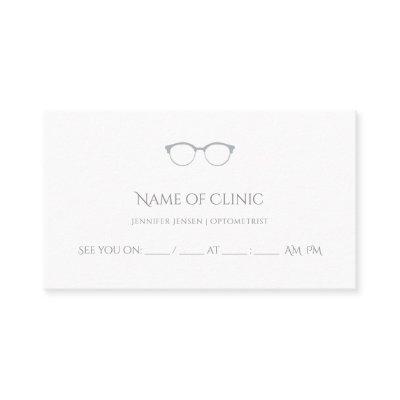 Modern Optometrist Simple Eyeglasses Appointment