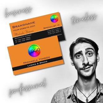 Modern Orange and Black with Logo Professional
