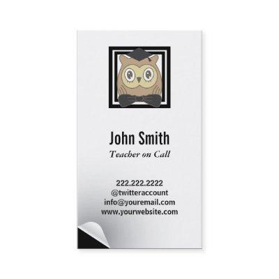 Modern Owl Substitute Teacher