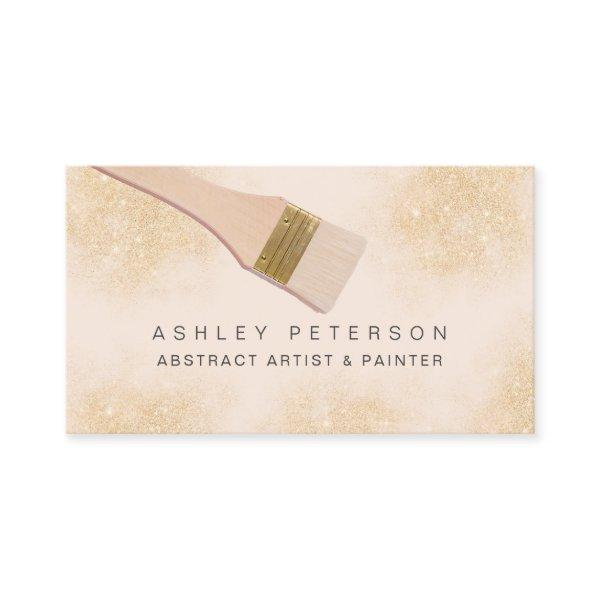Modern paint brush artist photo glitter dust