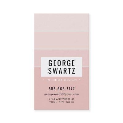 MODERN PAINT CHIP simple smart ombre blush pink