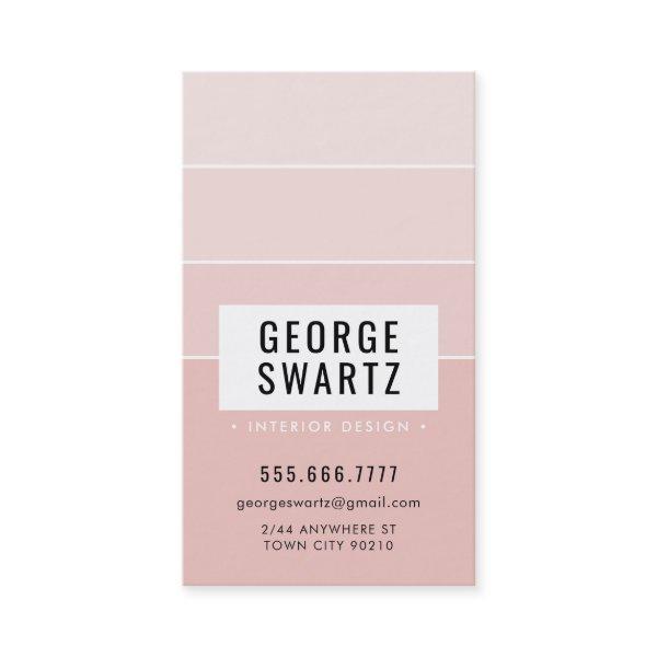 MODERN PAINT CHIP simple smart ombre blush pink