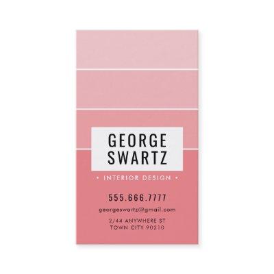 MODERN PAINT CHIP simple smart ombre coral pink