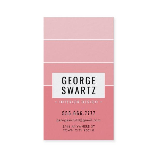 MODERN PAINT CHIP simple smart ombre coral pink