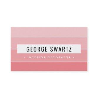 MODERN PAINT SWATCH simple bold coral pink black