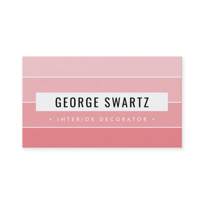 MODERN PAINT SWATCH simple bold coral pink black