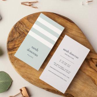 Modern Pale Mist Blue and White Stripe