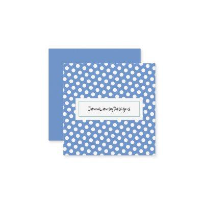 Modern Pastel Blue White Polka Dots Chic Square