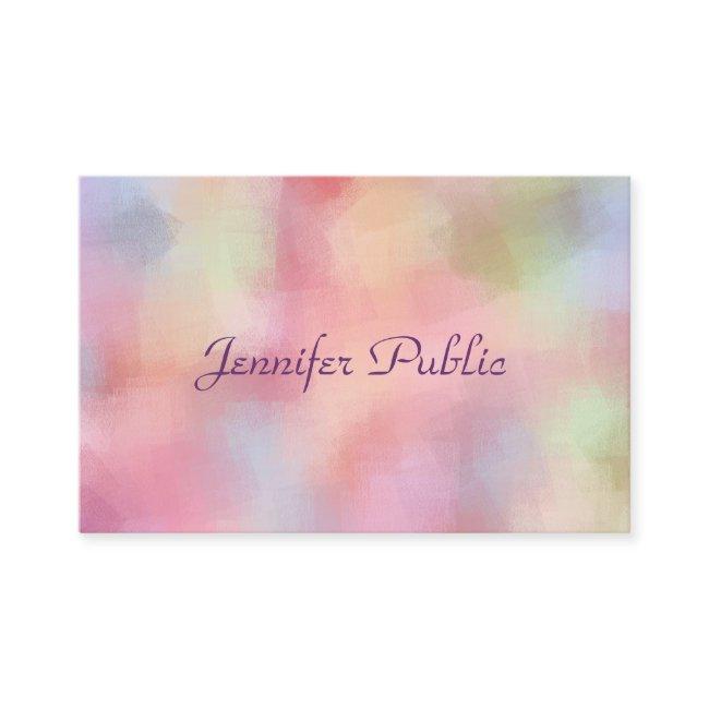 Modern Pastel Colors Calligraphy Script Template