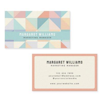 Modern Pastel Colors Geometric Pattern Design