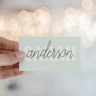 Modern Pastel Green Beauty Personalized You Name