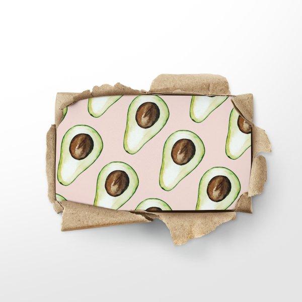 Modern Pastel Pink And Green Avocado Pattern