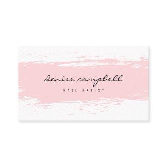 Modern pastel pink and white abstract brushstroke