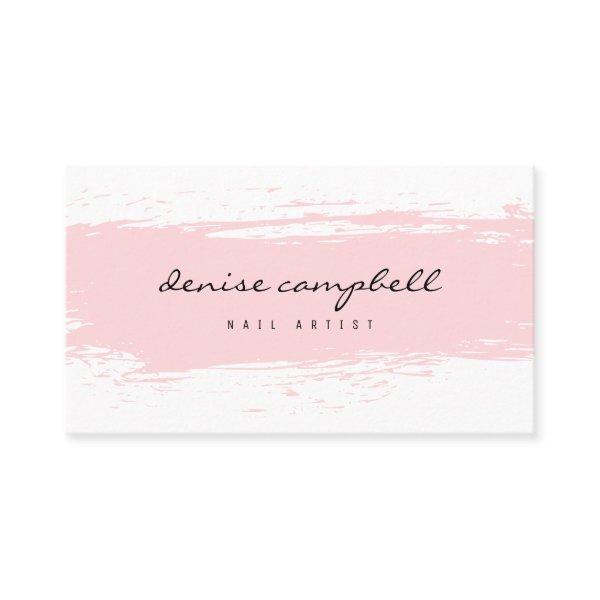 Modern pastel pink and white abstract brushstroke