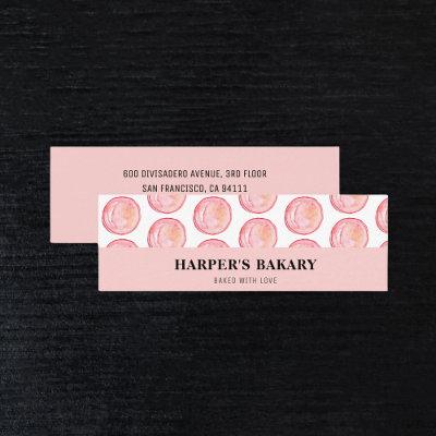 Modern Pastel Pink Macarons Professional Logo Mini