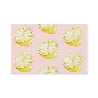Modern Pastel Pink &  Yellow Lemons Pattern