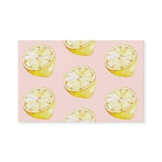 Modern Pastel Pink &  Yellow Lemons Pattern