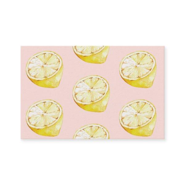 Modern Pastel Pink &  Yellow Lemons Pattern