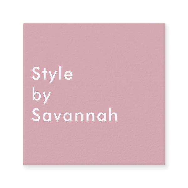 Modern pastel rose and mint chic fashion blogger square