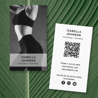 Modern Personal Trainer Fitness QR Code