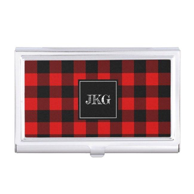 Modern Personalized Buffalo Plaid Check Case