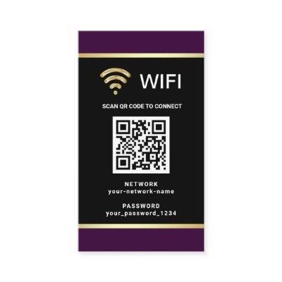 Modern Personalized QR Code Wifi Network Password